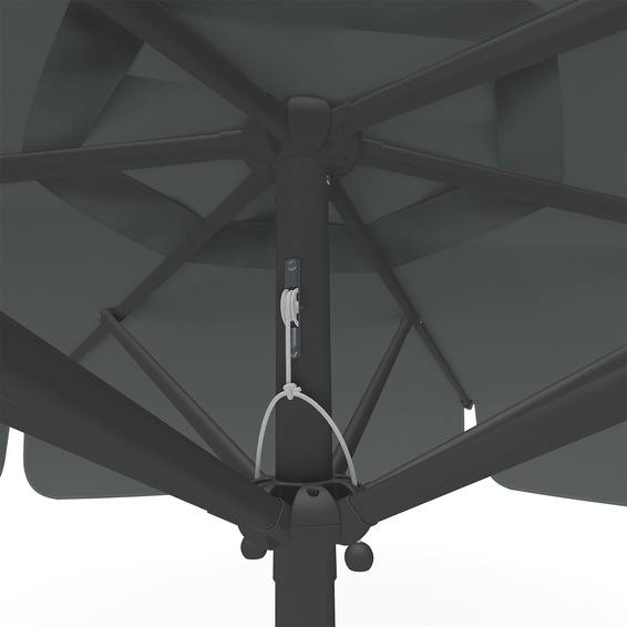 Sonnenschirm anthrazit, ø 250 cm, Detail Seilzug