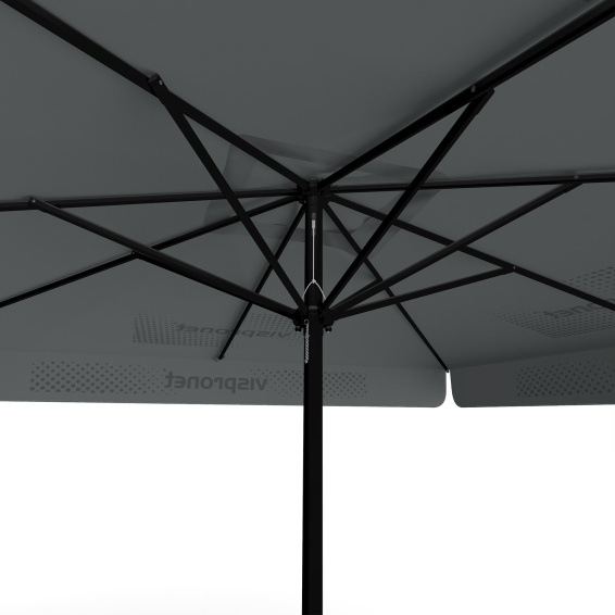 Sonnenschirm mit Logodruck, 300 x 300 cm, Ansicht von unten