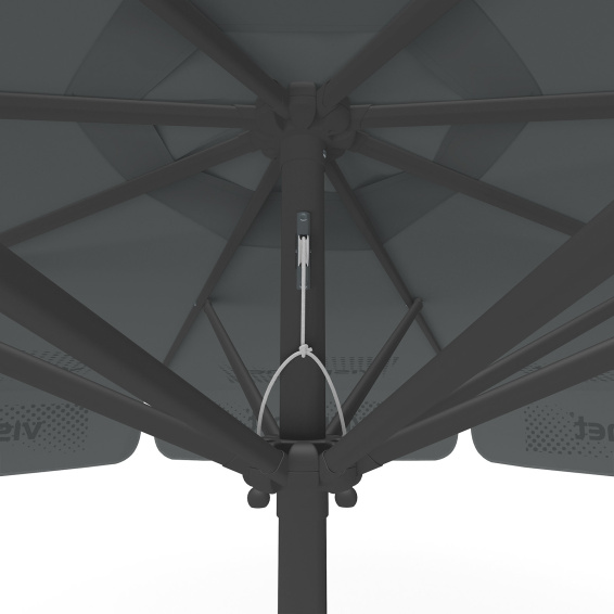 Sonnenschirm mit Logodruck, ø 300 cm, Detail Seilzug