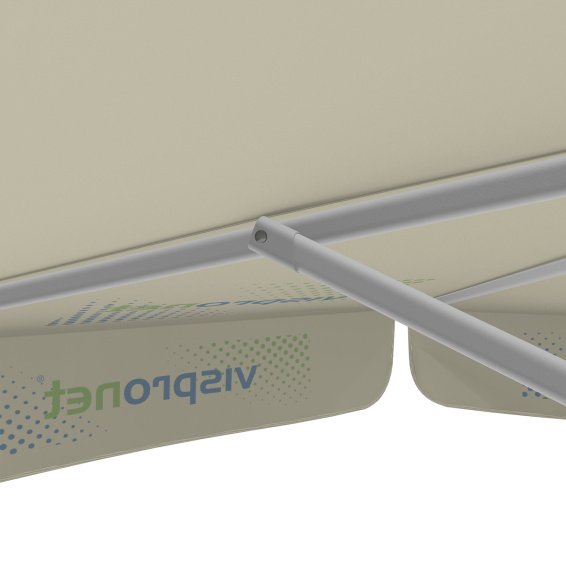 Sonnenschirm mit Logodruck, ø 250 cm, robuste Streben