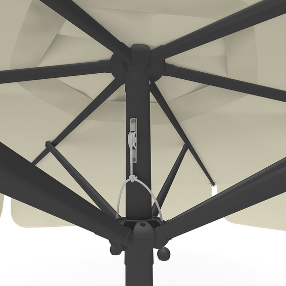 Sonnenschirm beige, ø 250 cm, Detail Seilzug