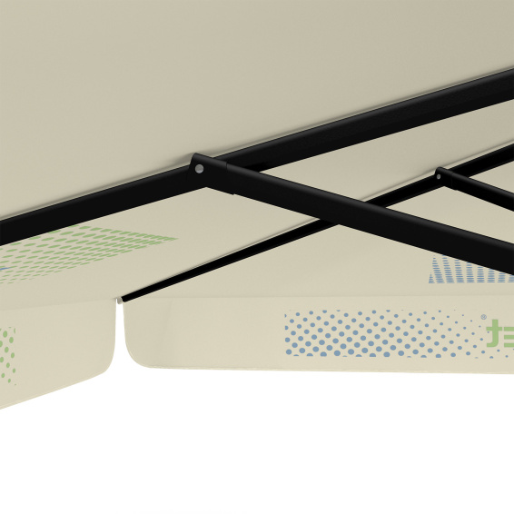 Sonnenschirm mit Logodruck, 300 x 300 cm, robuste Streben