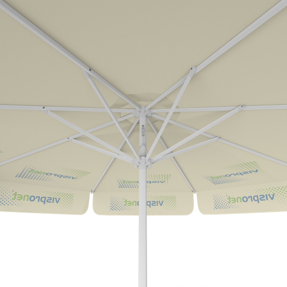 Sonnenschirm mit Logodruck, ø 300 cm, Ansicht von unten