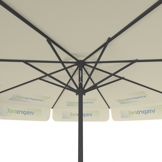 Sonnenschirm mit Logodruck, ø 300 cm, Ansicht von unten