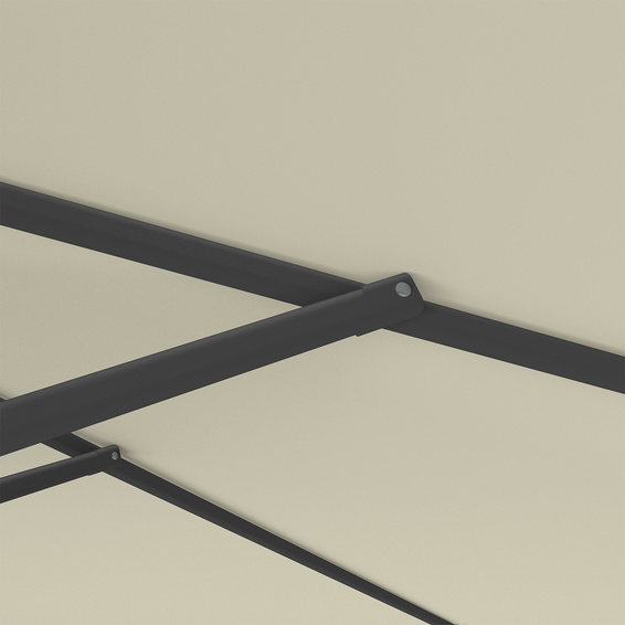 Sonnenschirm beige, ø 300 cm, robuste Streben
