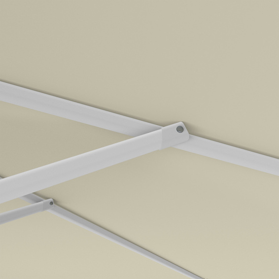 Sonnenschirm beige, ø 300 cm, robuste Streben