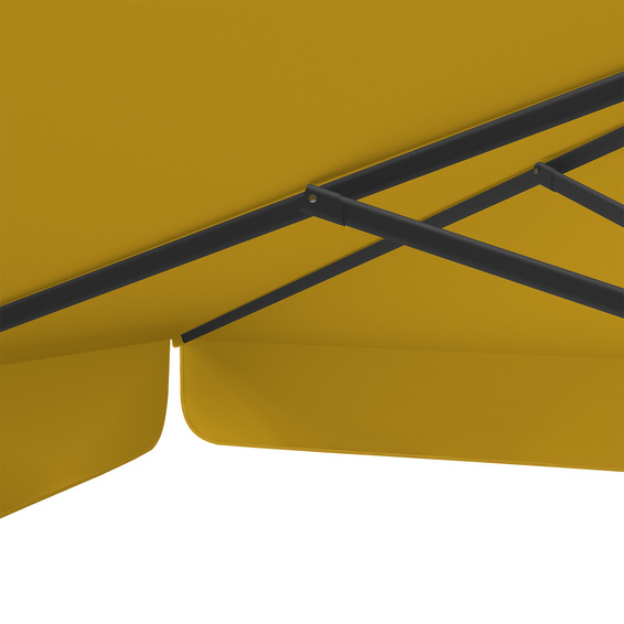 Sonnenschirm orange, 250 x 250 cm, robuste Streben