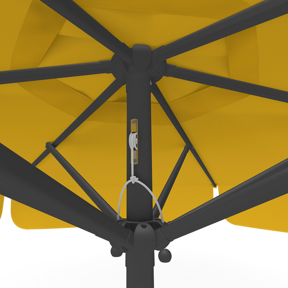 Sonnenschirm orange, ø 250 cm, Detail Seilzug