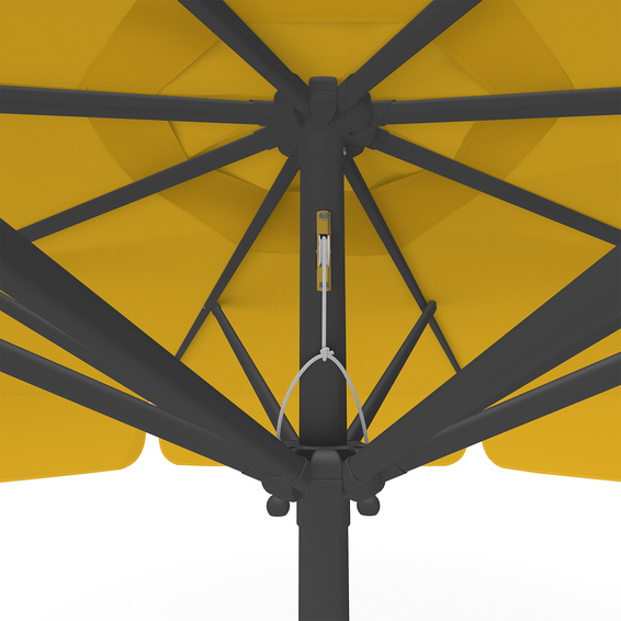 Sonnenschirm orange, ø 300 cm, Detail Seilzug