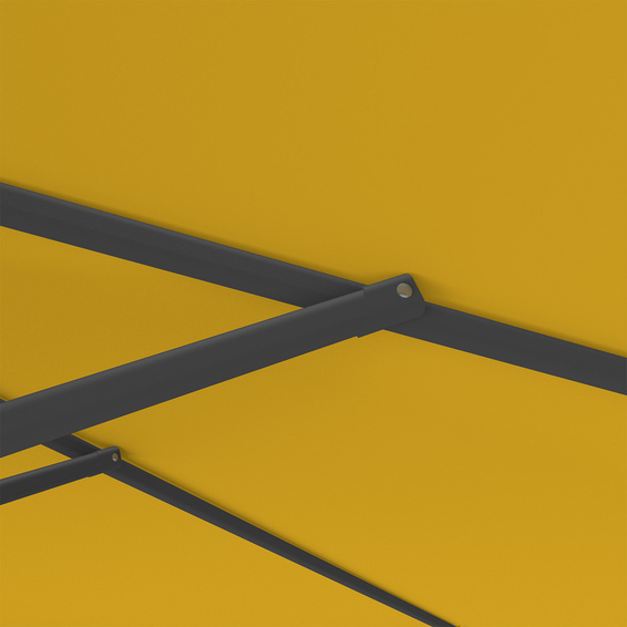 Sonnenschirm orange, ø 300 cm, robuste Streben