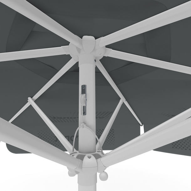 Sonnenschirm mit Logodruck, ø 250 cm, Detail Seilzug