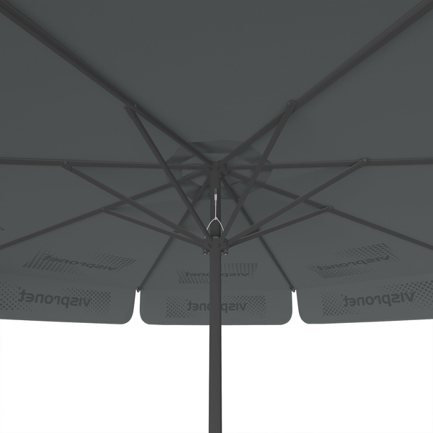 Sonnenschirm mit Logodruck, ø 300 cm, Ansicht von unten