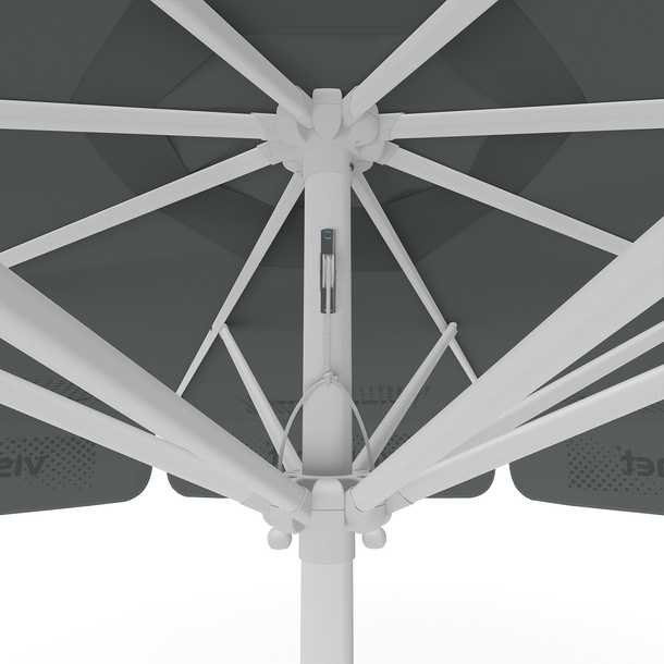 Sonnenschirm mit Logodruck, ø 300 cm, Detail Seilzug