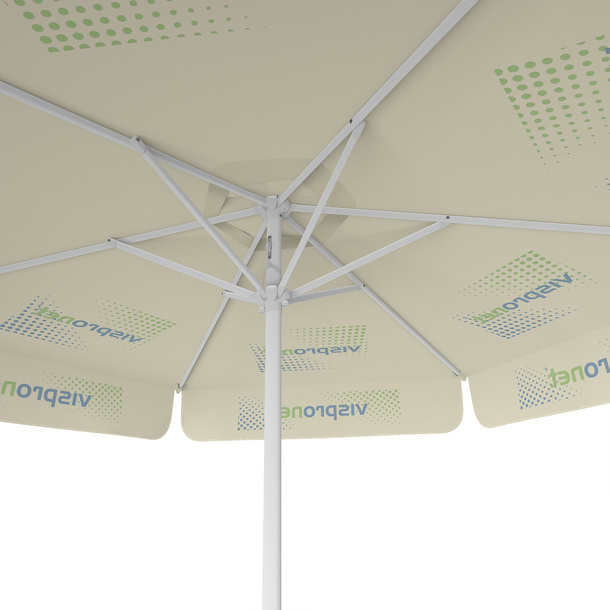 Sonnenschirm mit Logodruck, ø 250 cm, Ansicht von unten