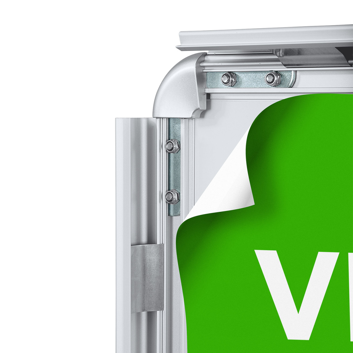 einfacher Motivwechsel durch Klapprahmenprofile