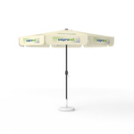 Sonnenschirm mit Logodruck, ø 300 cm, alle 8 Segmente mit 1 Motiv bedruckt