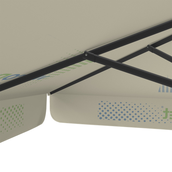 Sonnenschirm mit Logodruck, 250 x 250 cm, robuste Streben