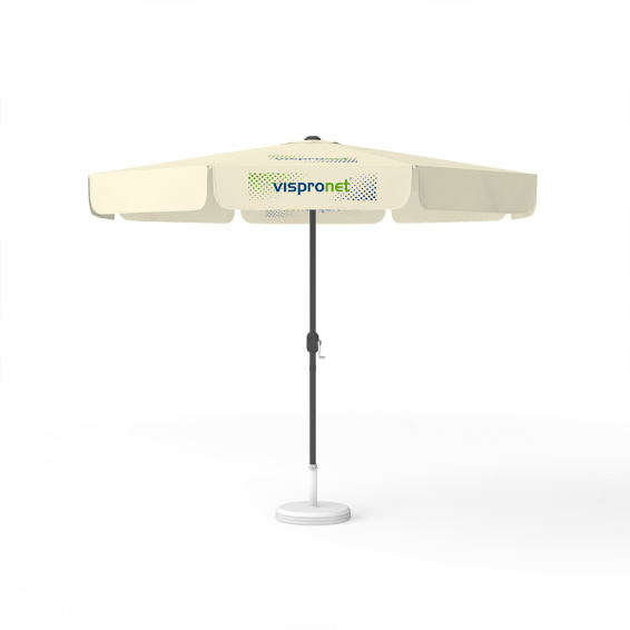Sonnenschirm mit Logodruck, ø 300 cm, 2 Segmente bedruckt