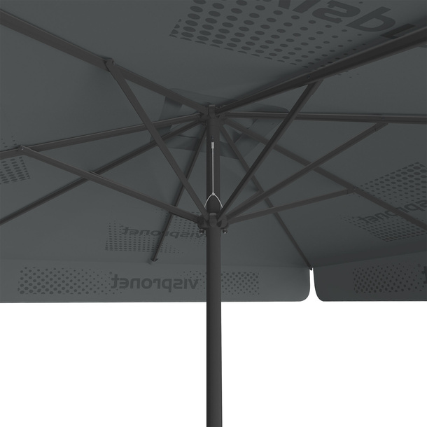 Sonnenschirm mit Logodruck, 250 x 250 cm, Ansicht von unten