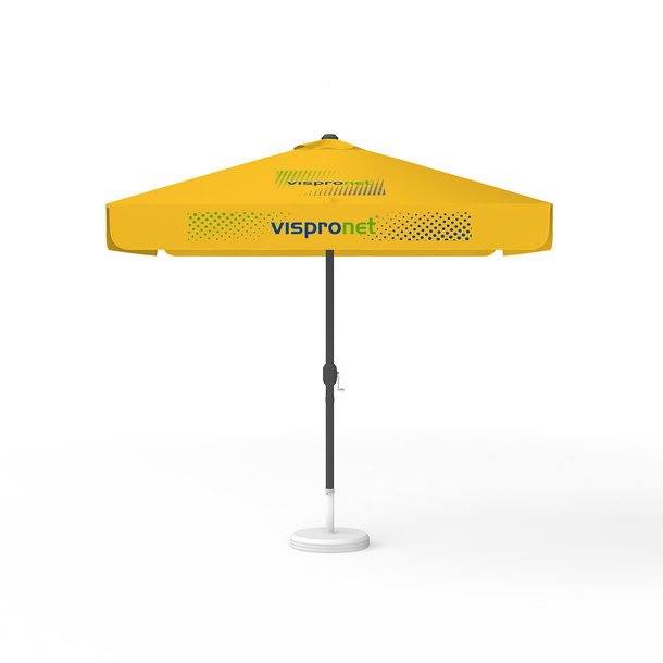 Sonnenschirm mit Logodruck, 250 x 250 cm, alle 4 Segmente mit 1 Motiv bedruckt