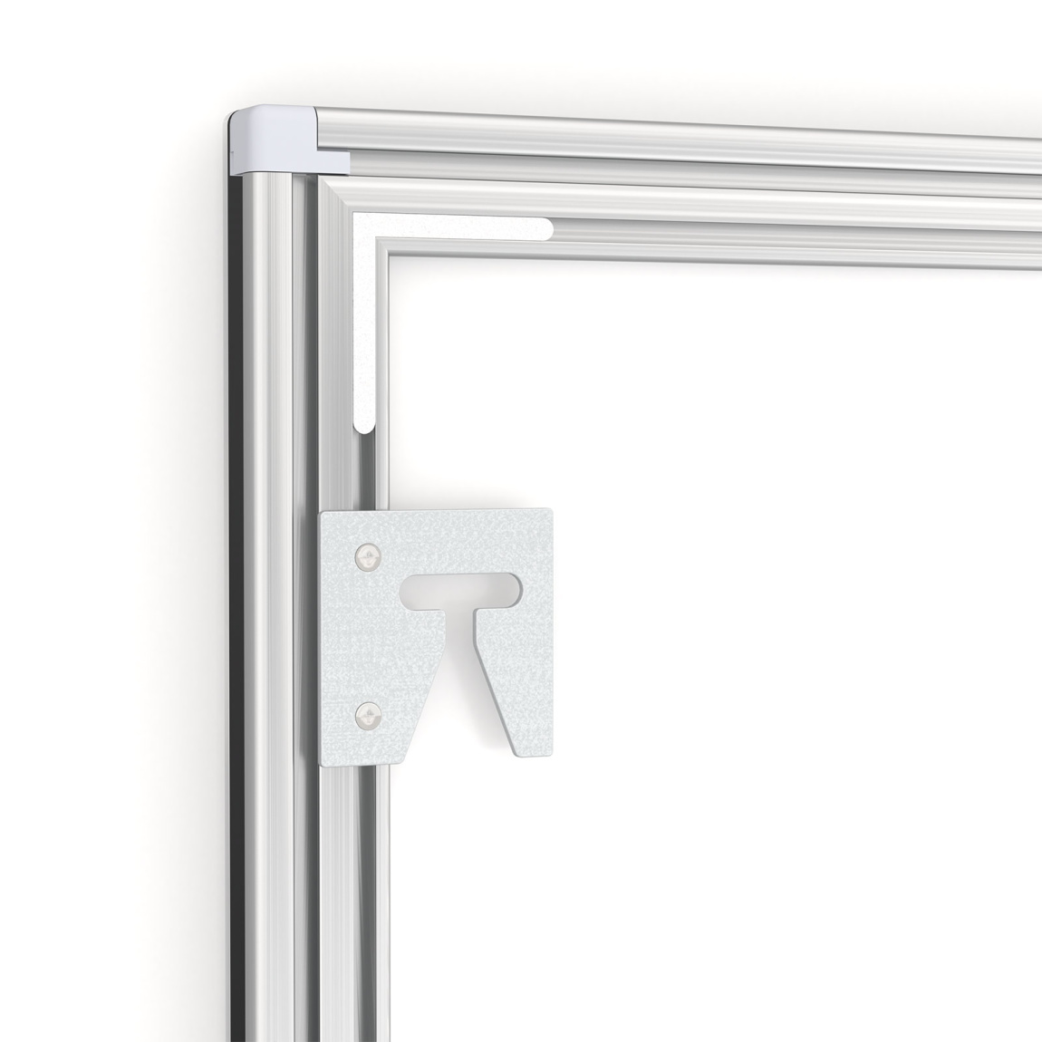 Posterrahmen LED, A1, Detail Rückseite mit Wandhalter