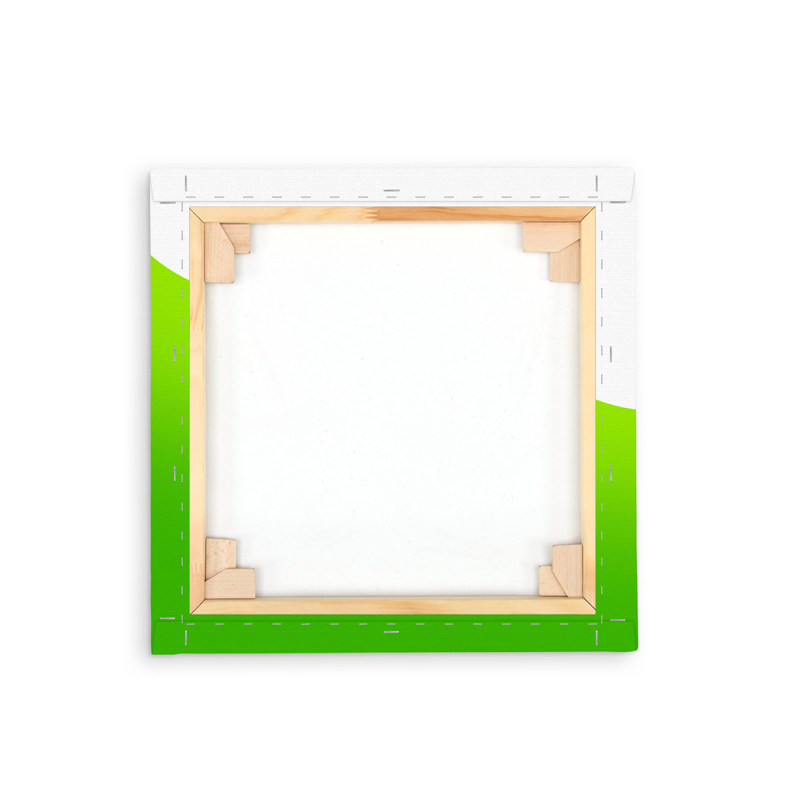 Poster / Foto-Leinwand mit Keilrahmen, quadratisch, Rückseite