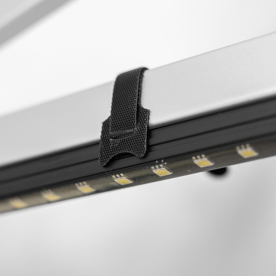LED-Leisten - Befestigungsvariante 2: flexible Klettbänder