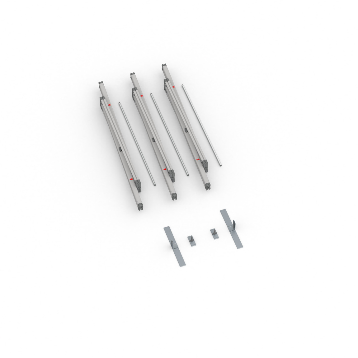 Lieferumfang Kederrahmen flex, Systembreite 300 cm, Systemhöhe 250 cm