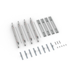 Lieferumfang Kederdisplay flex, Systembreite 400 cm, Systemhöhe 300 cm