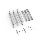 Lieferumfang Kederrahmen flex, Systembreite 300 cm, Systemhöhe 300 cm