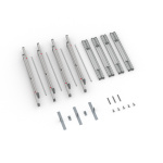 Lieferumfang Kederrahmen flex, Systembreite 400 cm, Systemhöhe 300 cm