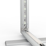 Messewand Lightbox fold, Detail: Ecke