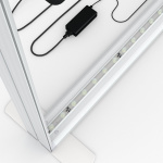Messetheke Lightbox flex Basic, Detail: LED-Streifen