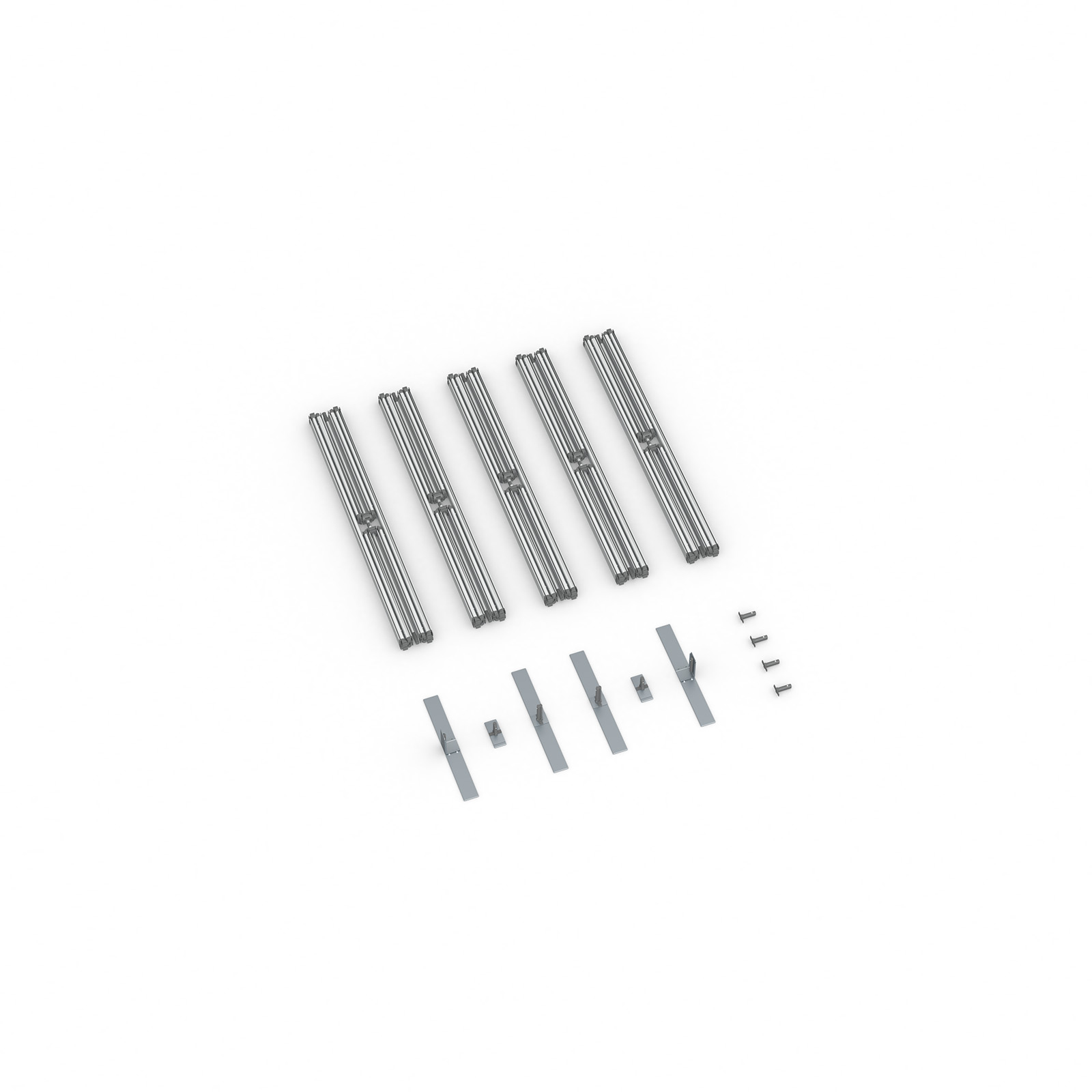 Lieferumfang Kederrahmen flex, Systembreite 500 cm, Systemhöhe 100 cm