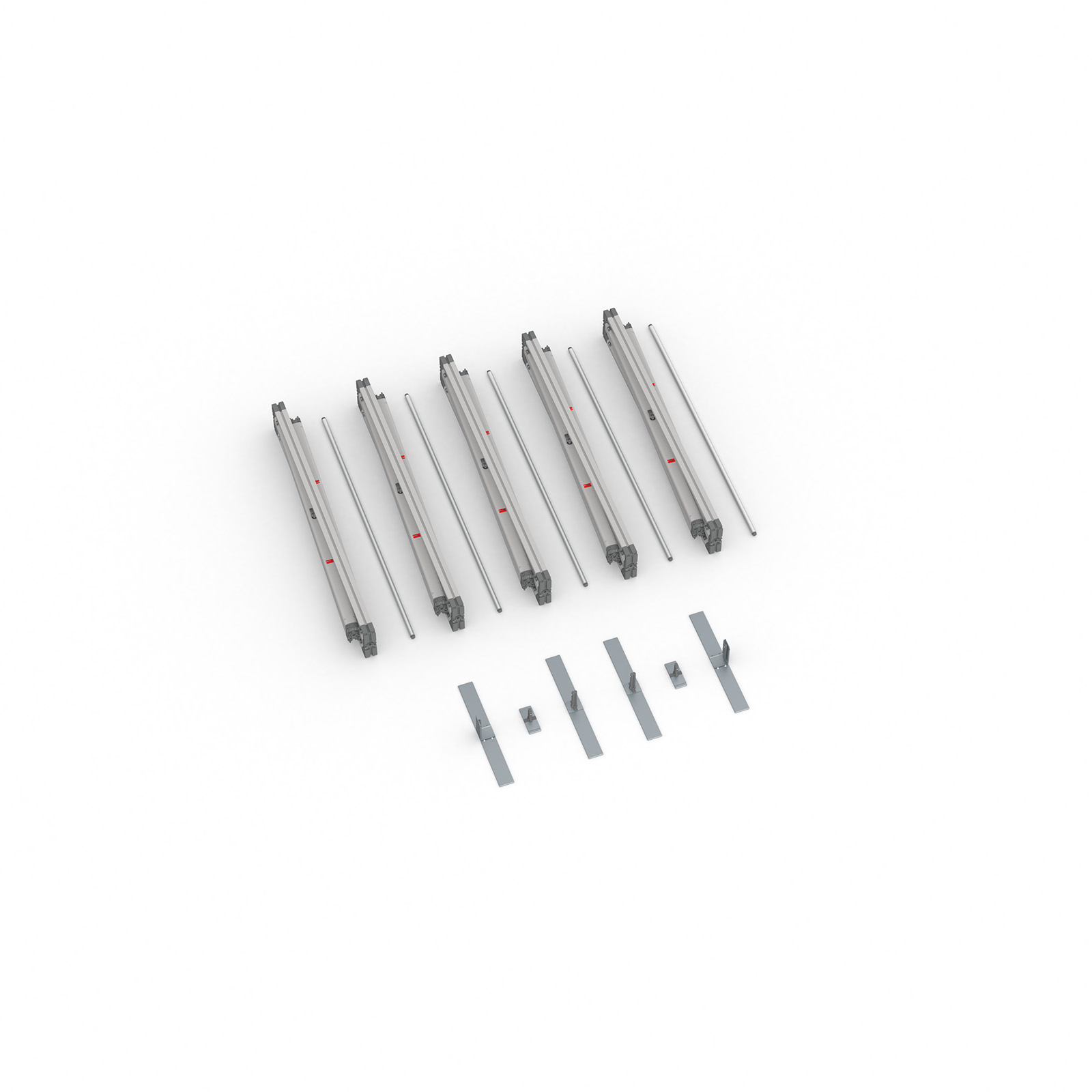 Lieferumfang Kederrahmen flex, Systembreite 500 cm, Systemhöhe 200 cm