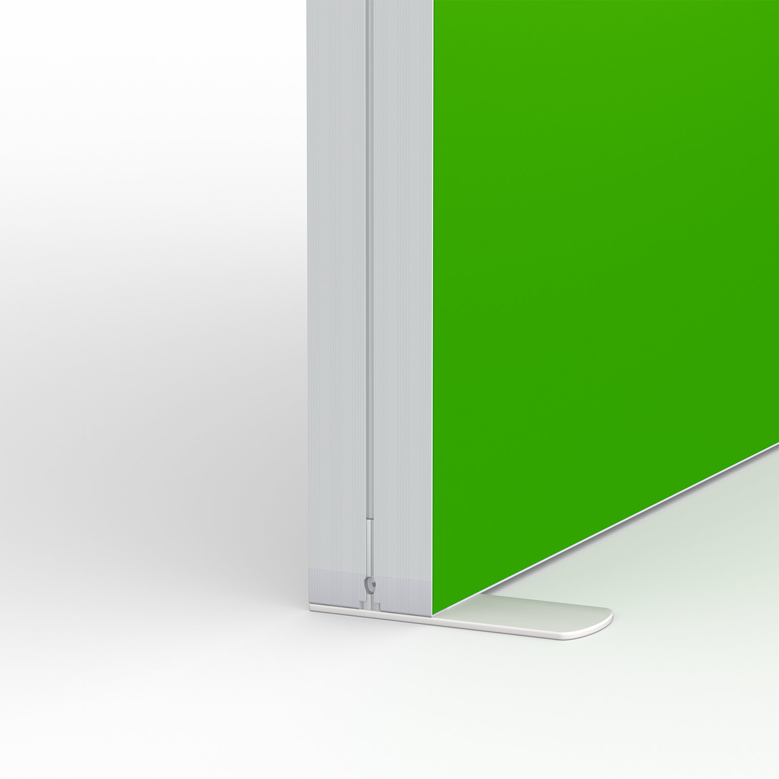 Messewand Lightbox flex, Detail: Fuß für Anstellvariante
