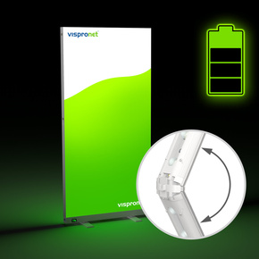 Messewand Lightbox fold Akku