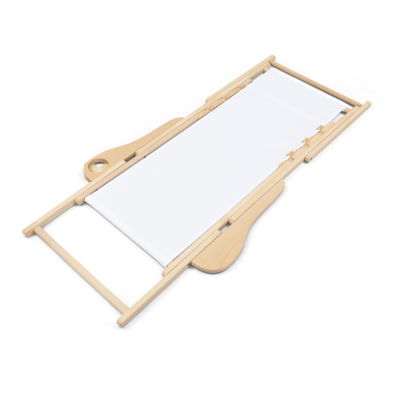 Liegestuhl mit Armlehne und Getränkehalter, zusammengeklappt