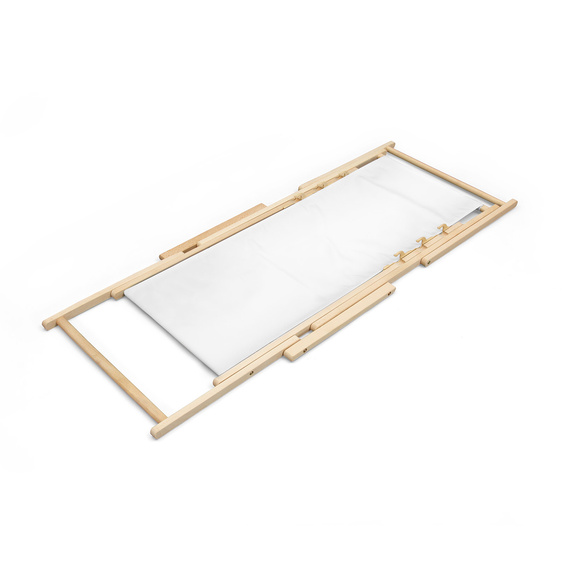 Liegestuhl mit Armlehne, zusammengeklappt