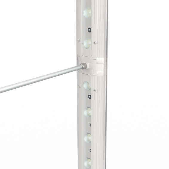 Messetheke Lightbox fold Akku, Befestigung Stützstange