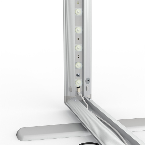 Messewand Lightbox click, Detail: Ecke