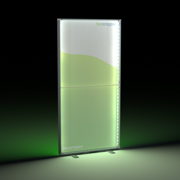 Messewand Lightbox click - lichtstarke, energiesparende LEDs