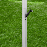 perfekt gespanntes Pavillondach: 5-teiliger Mast mit Kurbelsystem