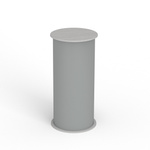 Lamellen Counter, rund ohne Druckteil einsetzbar, elegante silberfarbige Front