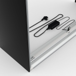 Messetheke Lightbox flex Select, Detail Netzkabel