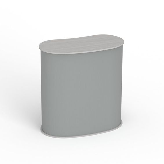 Lamellen Counter: ohne Druckteil einsetzbar, elegante silberfarbige Front