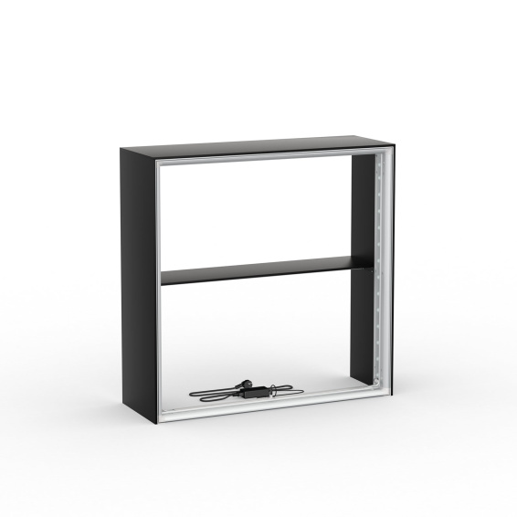 Messetheke Lightbox flex Select ohne Druckteil, Vorderansicht