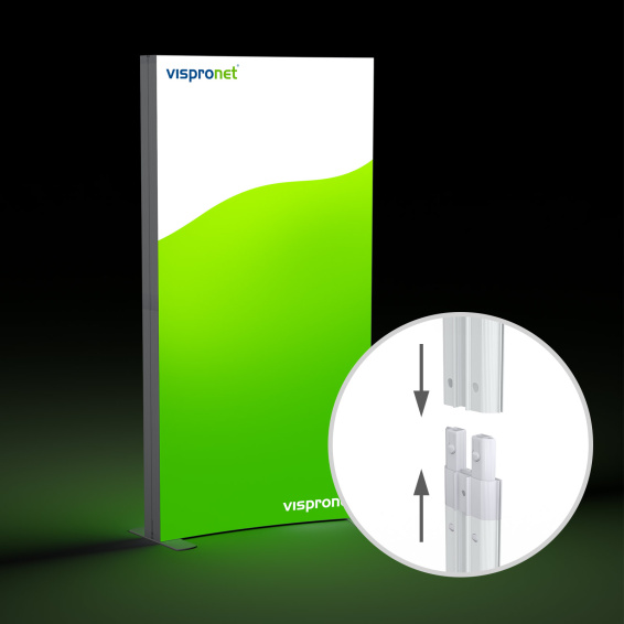 Lightbox Messewand flex curved