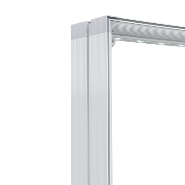 Messewand Lightbox flex curved, Detail: obere Ecke