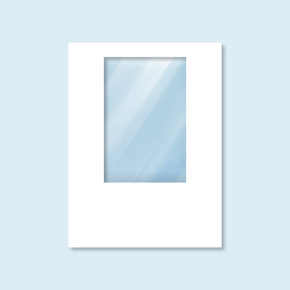 Wand Hexagon mit Fenster, weiß, Breite 1,5 m